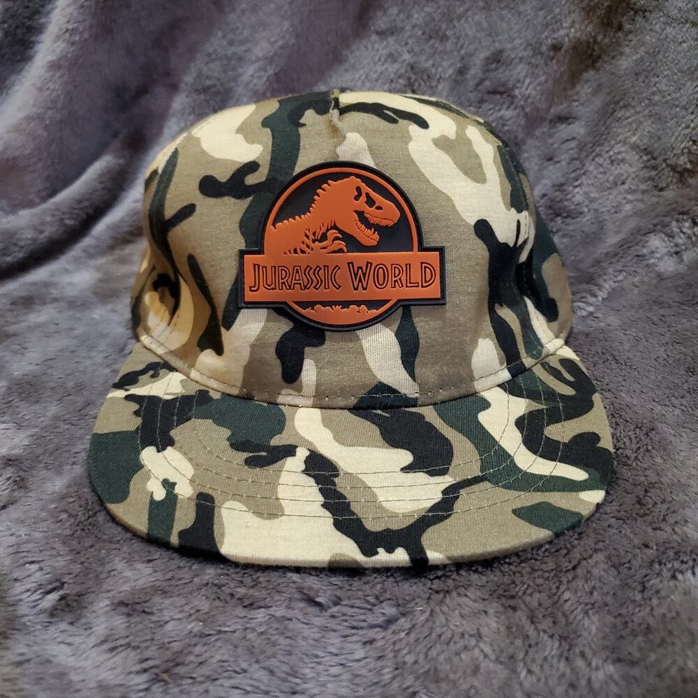 Jurassic World Hat Universal Studios Camo Adjustable Snap Back Cap